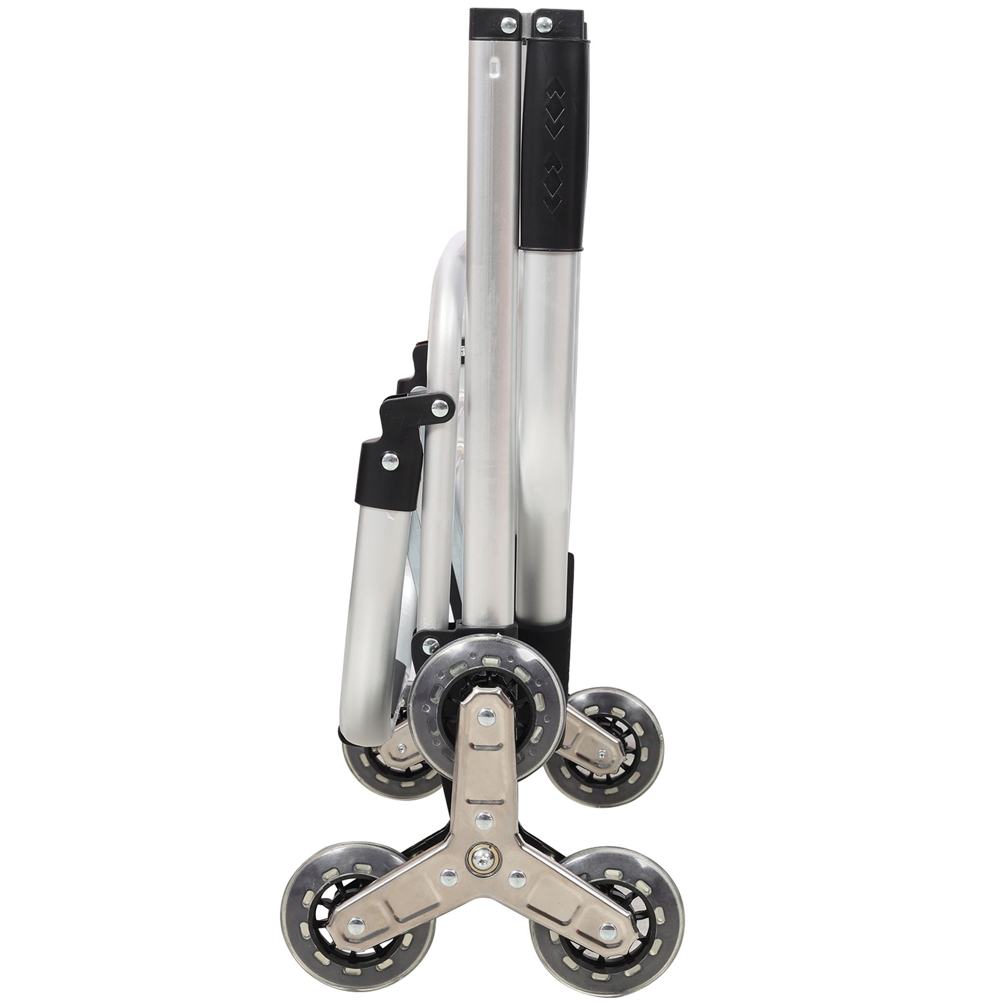 Foldable Shopping Stair Trolley With Triangular Wheels And Removable Waterproof Bag - Black by HouseOfZazla