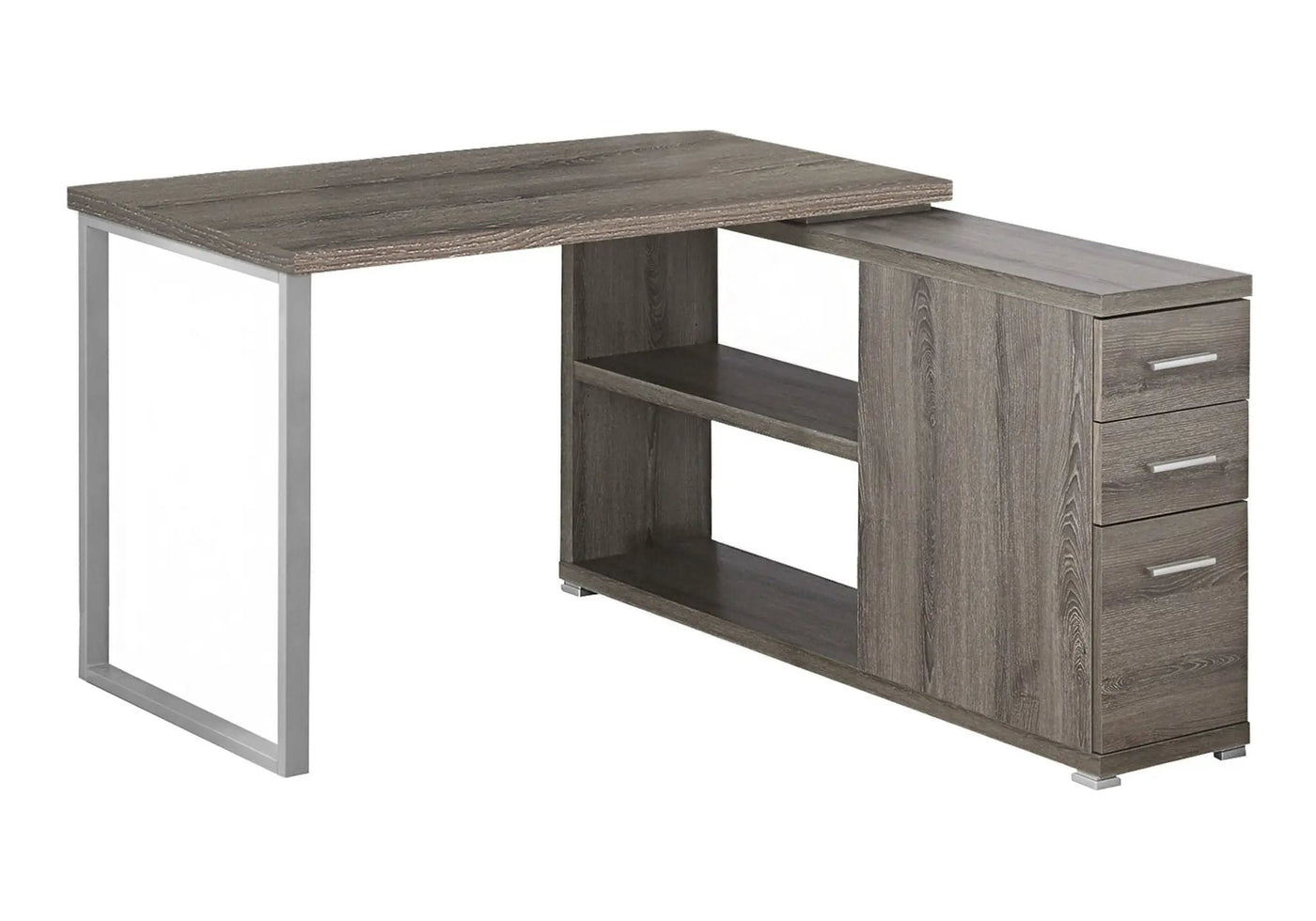 L-Shape Computer Desk with Storage Drawers by HouseOfZazla