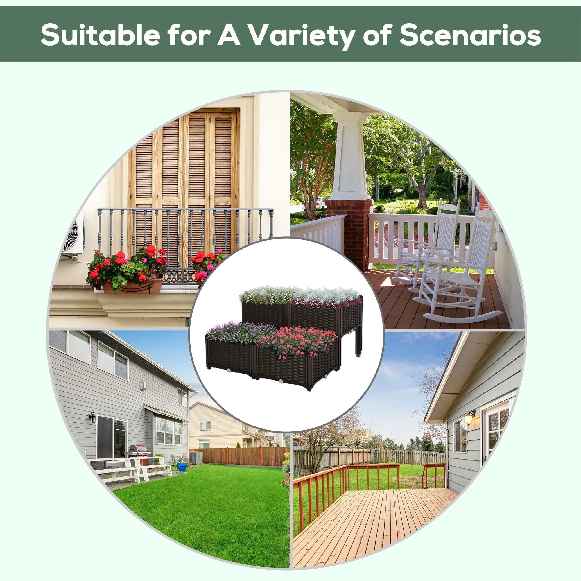 Outsunny 4 Piece Raised Garden Bed with Legs by HouseOfZazla