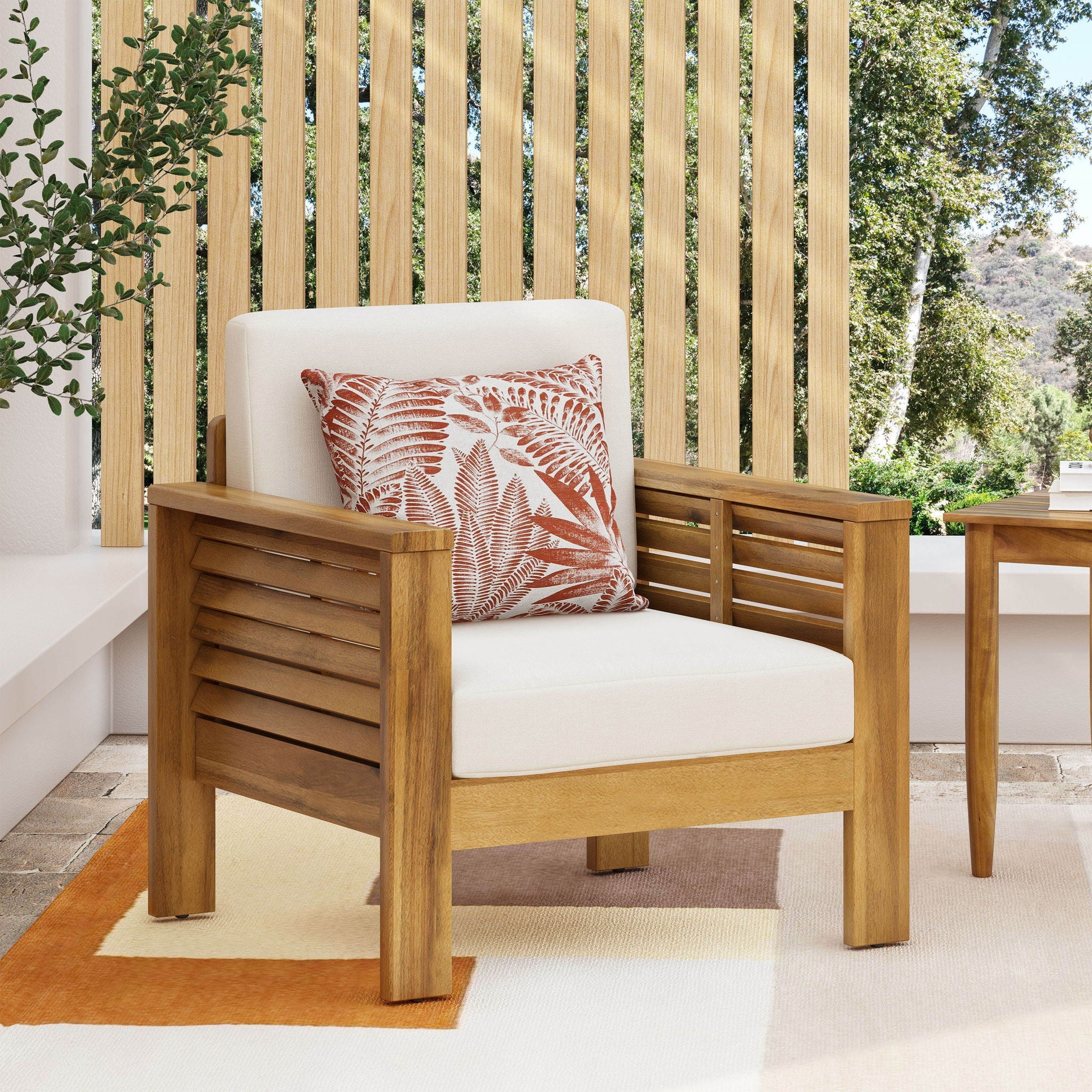 Slat Design Club Chairs With Cushions by HouseOfZazla