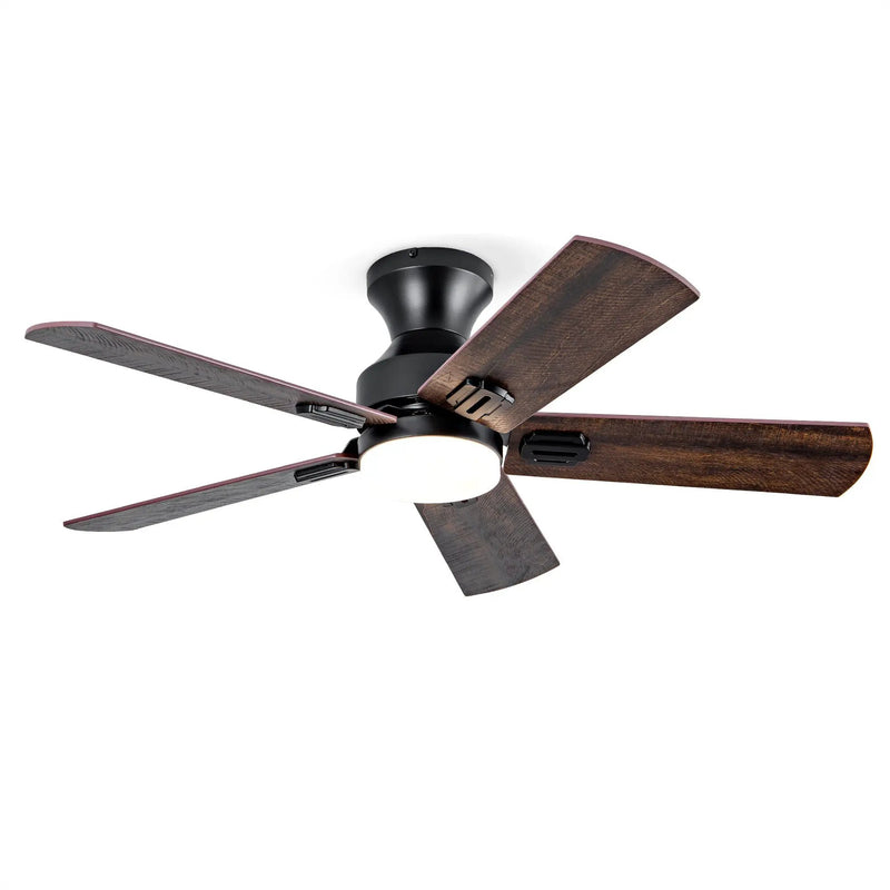 42 Inch Low Profile Ceiling Fan with Light and Remote Control by HouseOfZazla