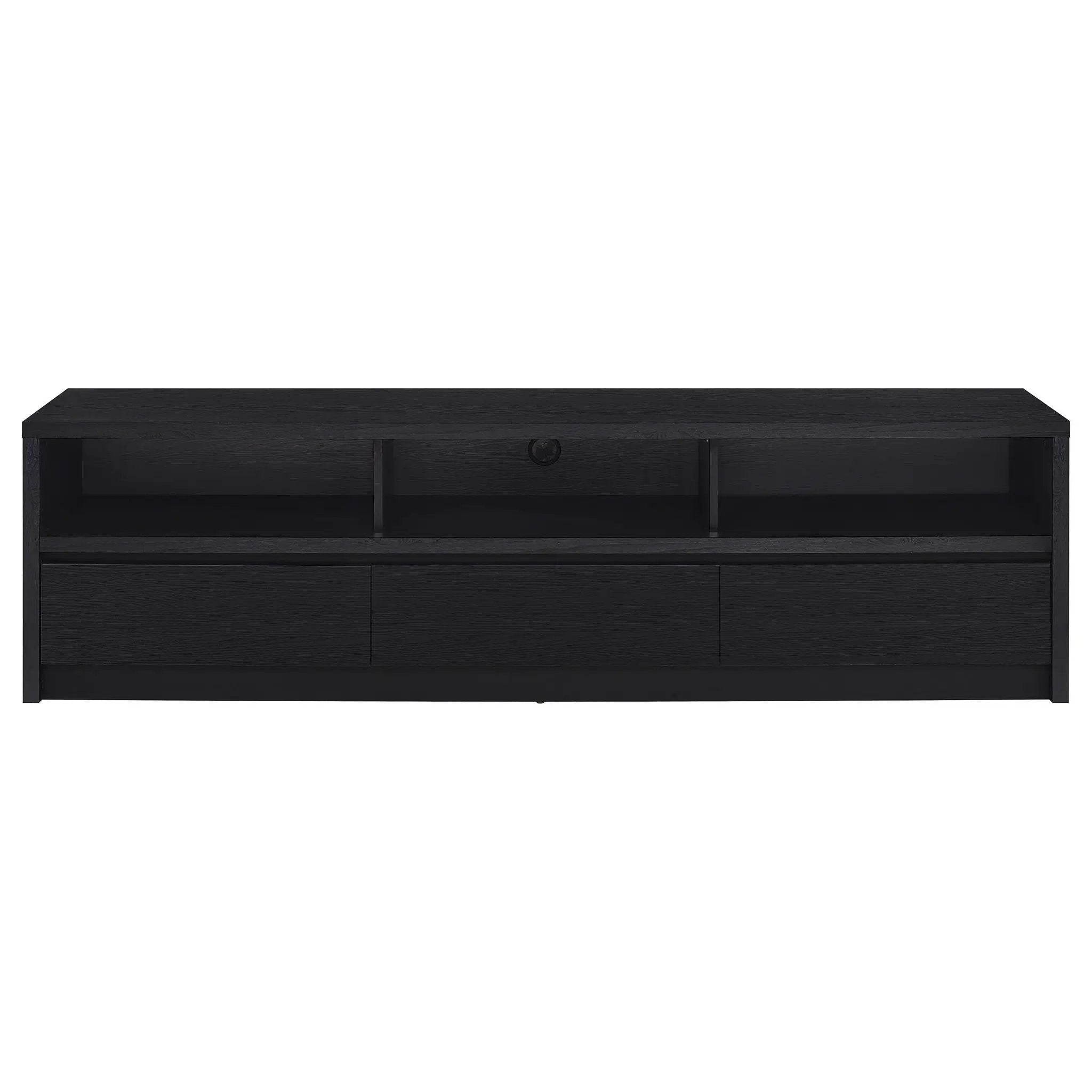 Rutland 78-inch 3-drawer TV Stand Media Console Black by Unique Piece Furniture