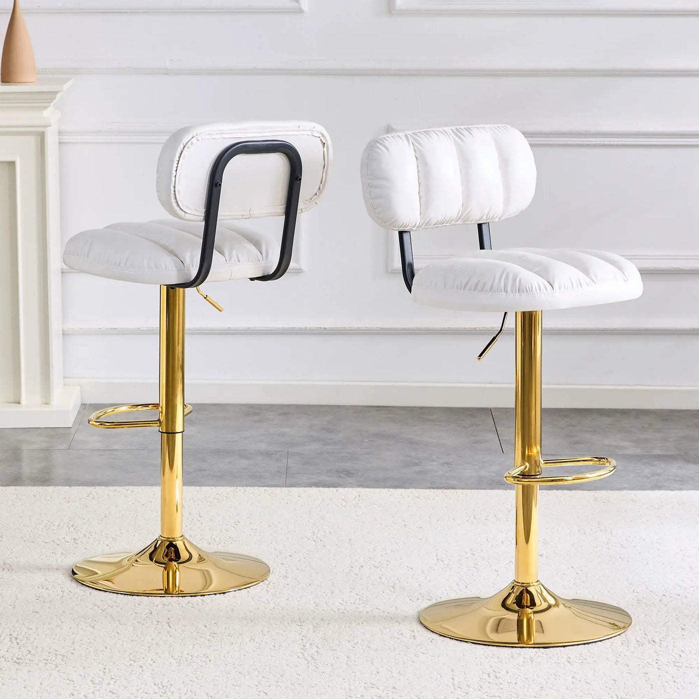 Adjustable Height Bar Stools & Footrest For Kitchen Island (Set of 2) by HouseOfZazla