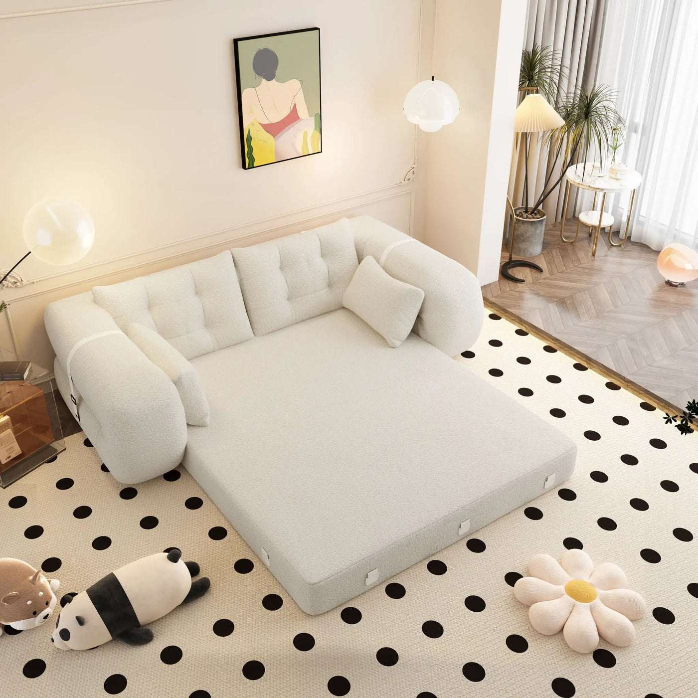 Human Dog Bed Multi Functional Foldable Sofa Bed 3 In 1 by HouseOfZazla