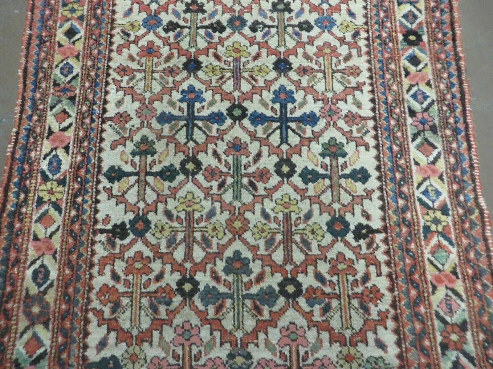 3' 3"X 10' Antique Handmade Caucasian Shirvan Wool Runner Rug Nice by Jewel Rugs