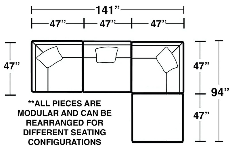 Posh - Modular Sectional And Ottoman by Unique Piece Furniture