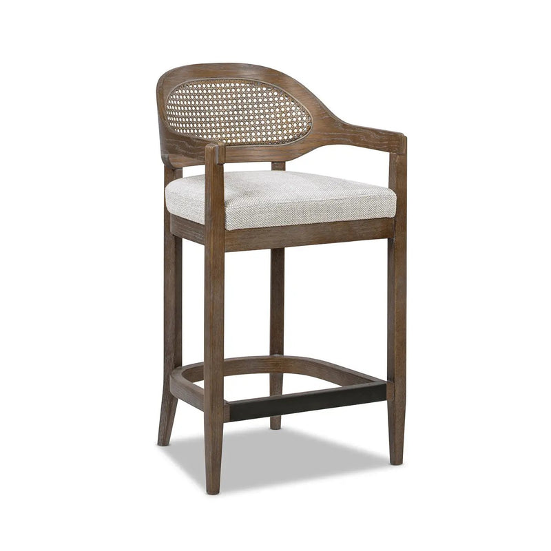 Americana Mid-Century Modern 26" Cane Back Counter Stool by HouseOfZazla