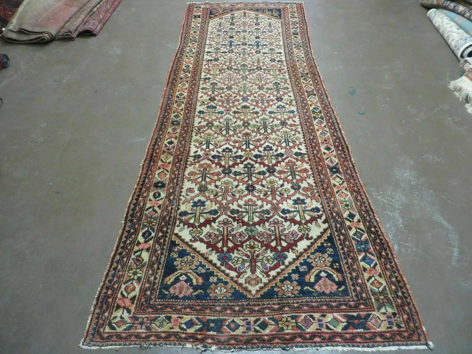 3' 3"X 10' Antique Handmade Caucasian Shirvan Wool Runner Rug Nice by Jewel Rugs