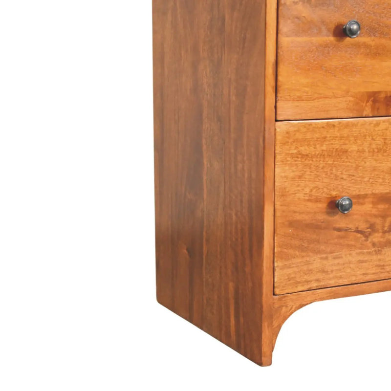 Solid Wood Newton Chest, 3-Drawers, Chestnut by HouseOfZazla