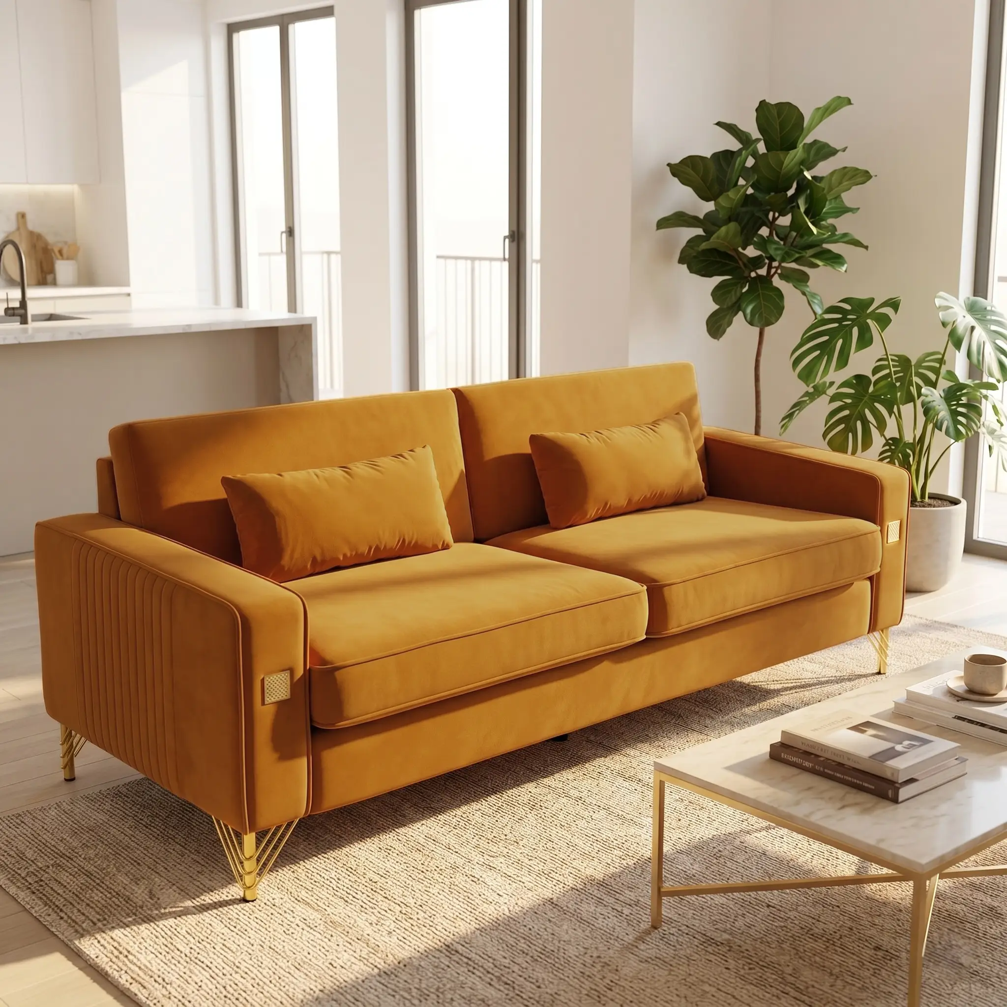 Luxury Velvet Sofa by HouseOfZazla