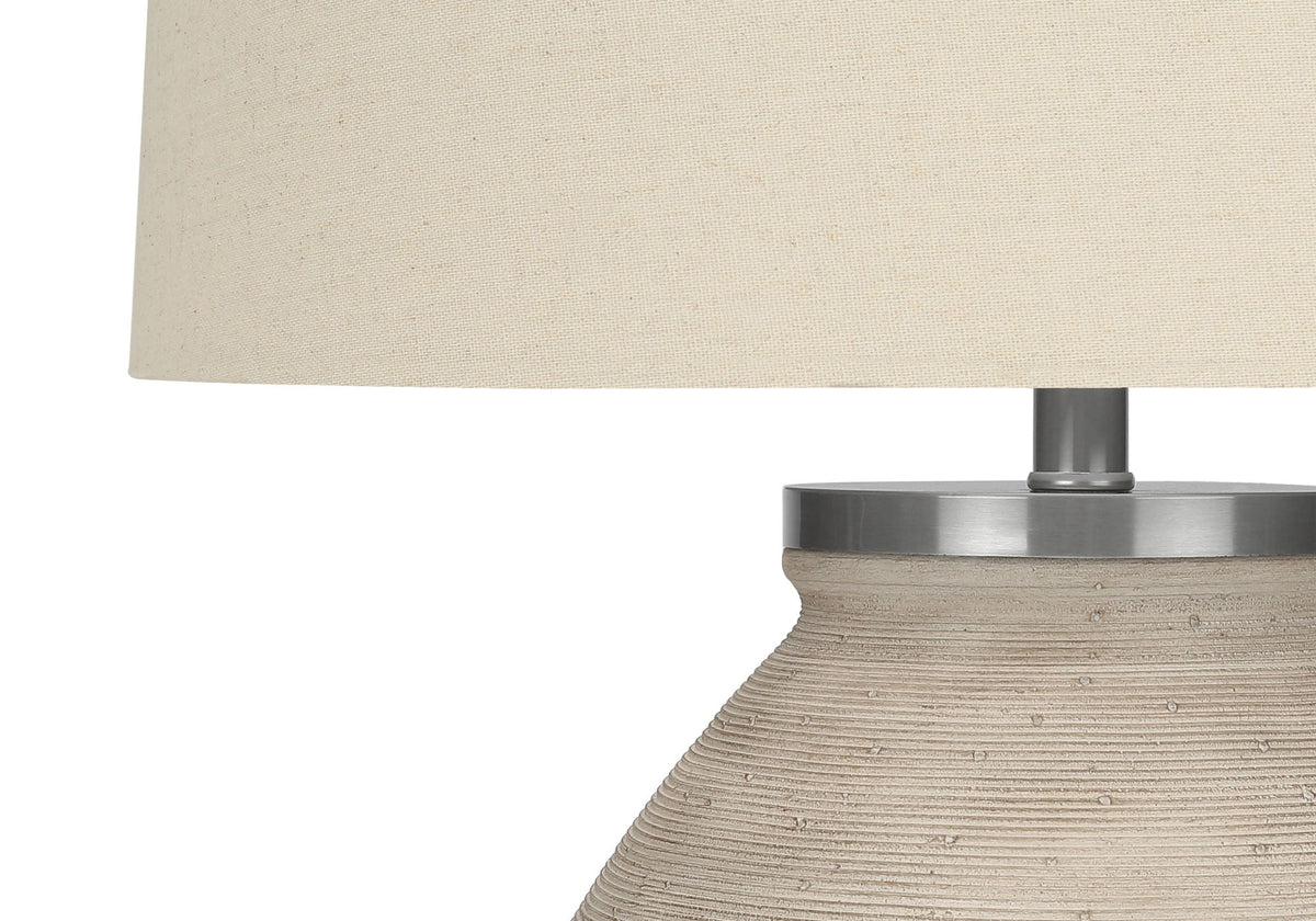 Contemporary Concrete Table Lamp with 3-Way Switch - Cream, photo 3 of 4