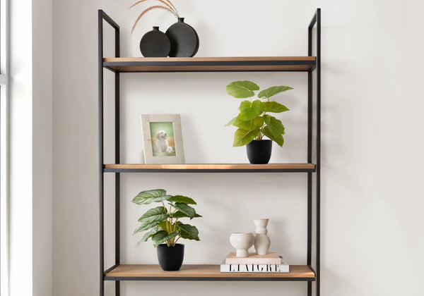 13" Tall, Artificial Plant, Epipremnum, Indoor, Faux, Fake, Table, Greenery, Potted, Decorative (Set of 2) - Green / Black