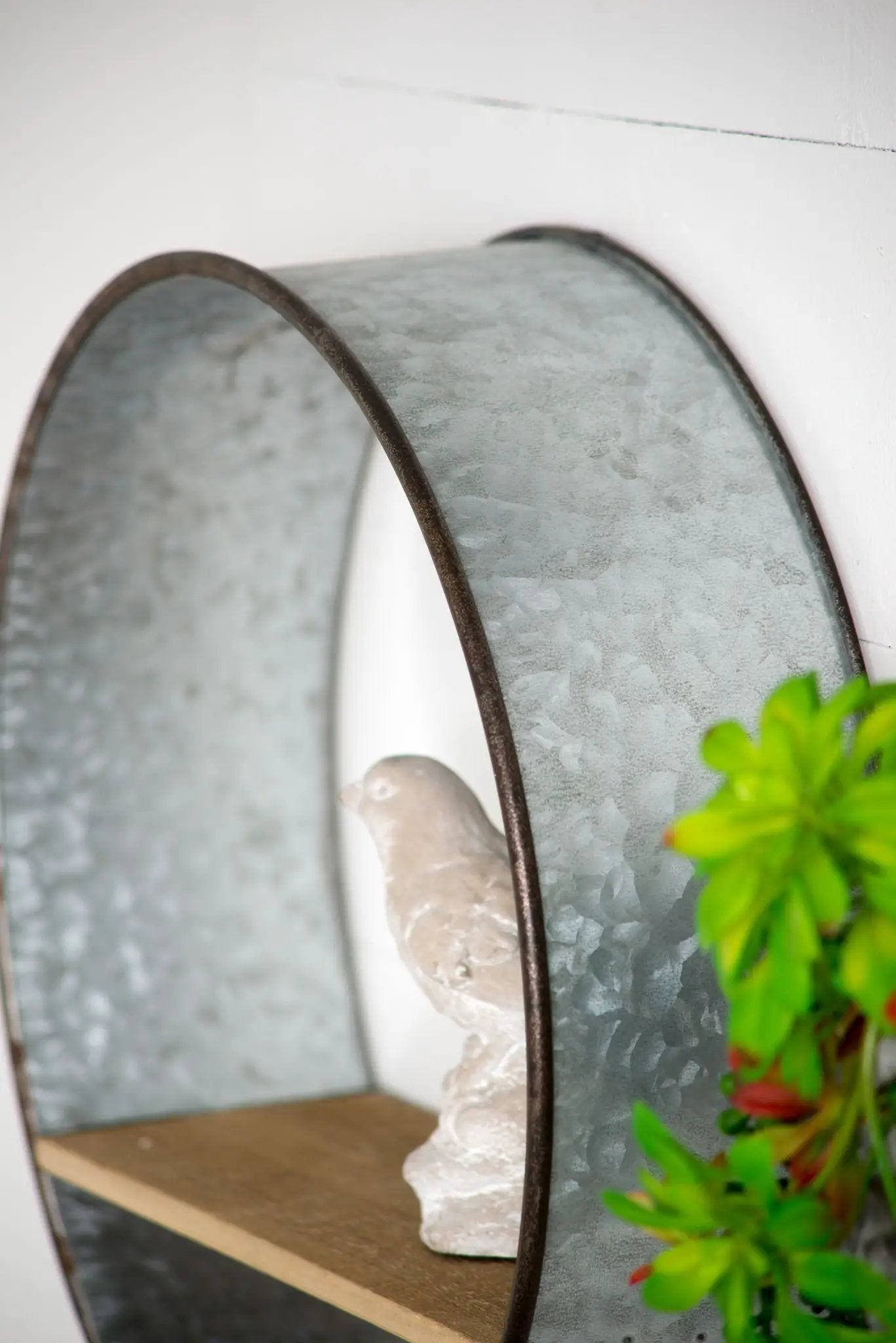 Farmhouse Round Metal Wall Planter (Set of 5) - Gray by HouseOfZazla