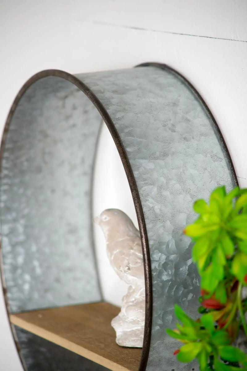 Farmhouse Round Metal Wall Planter (Set of 5) - Gray by HouseOfZazla