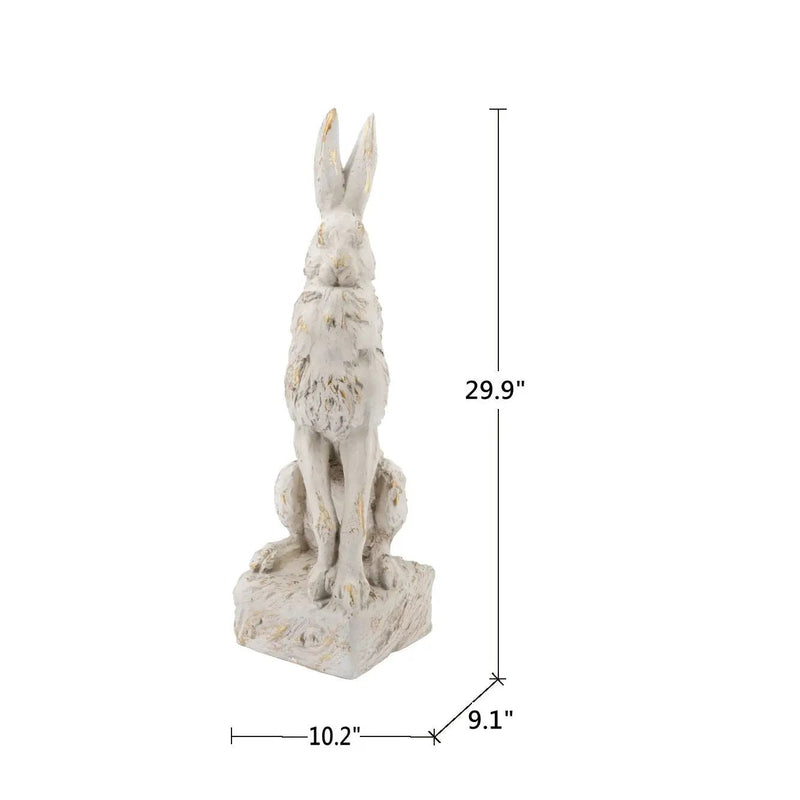 Large Magnesium Sitting Rabbit Figurine by HouseOfZazla