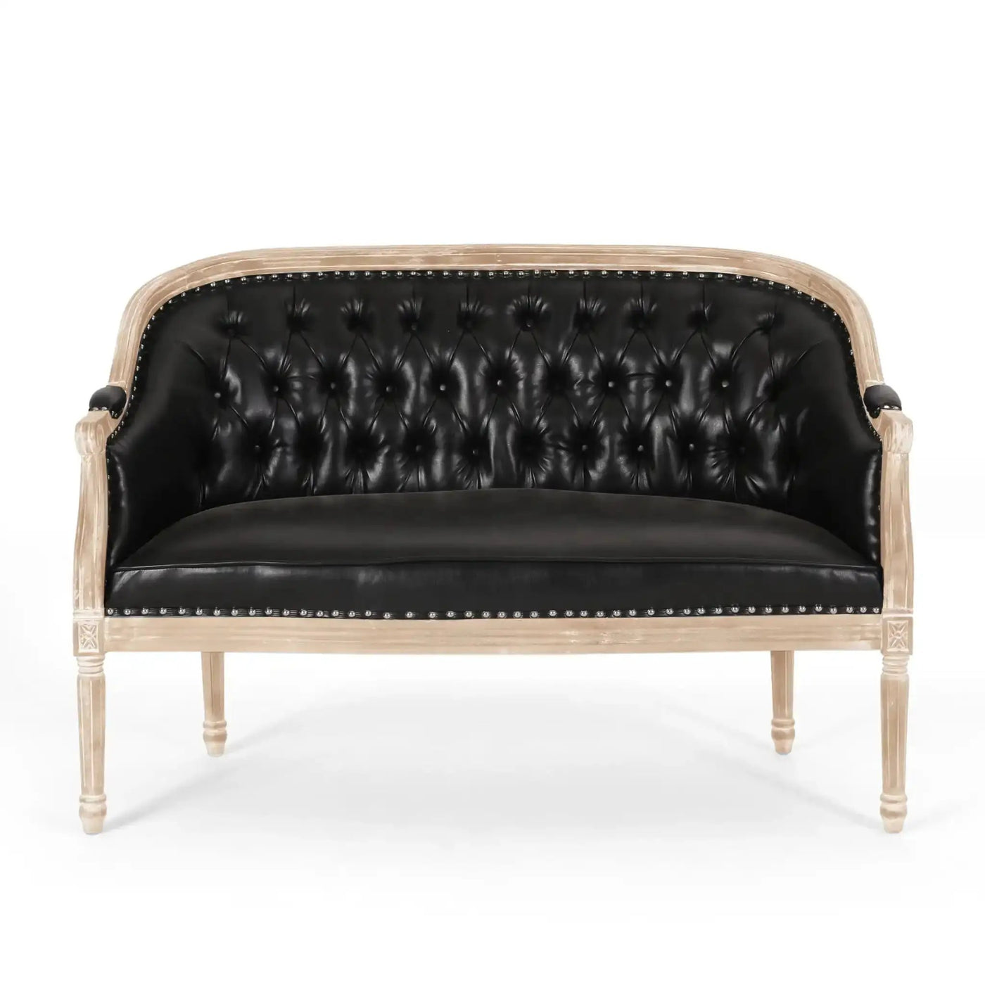 French Country Chesterfield Style Tufted Loveseat by HouseOfZazla