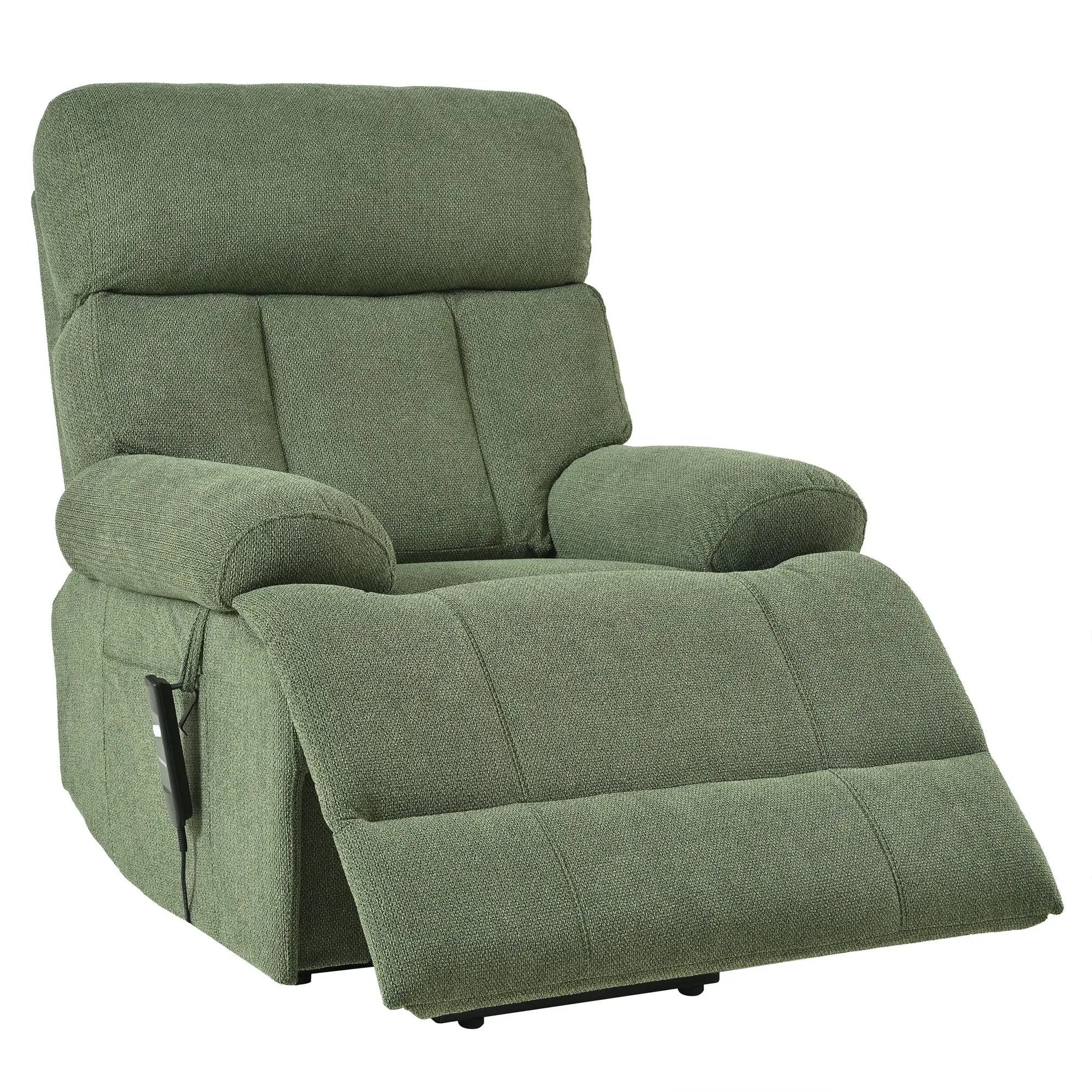 Oversized Power Lift Recliner Chai With Remote Control, Side Pocket, Spacious Seat by HouseOfZazla