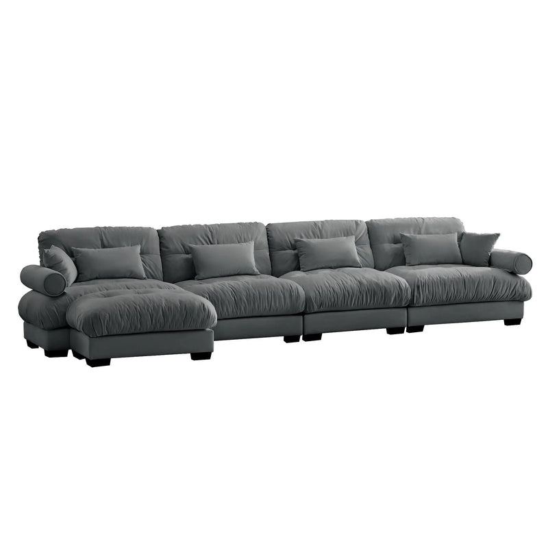 Super Comfort Oversized Modular Sectional Sofa With Movable Ottoman by Unique Piece Furniture
