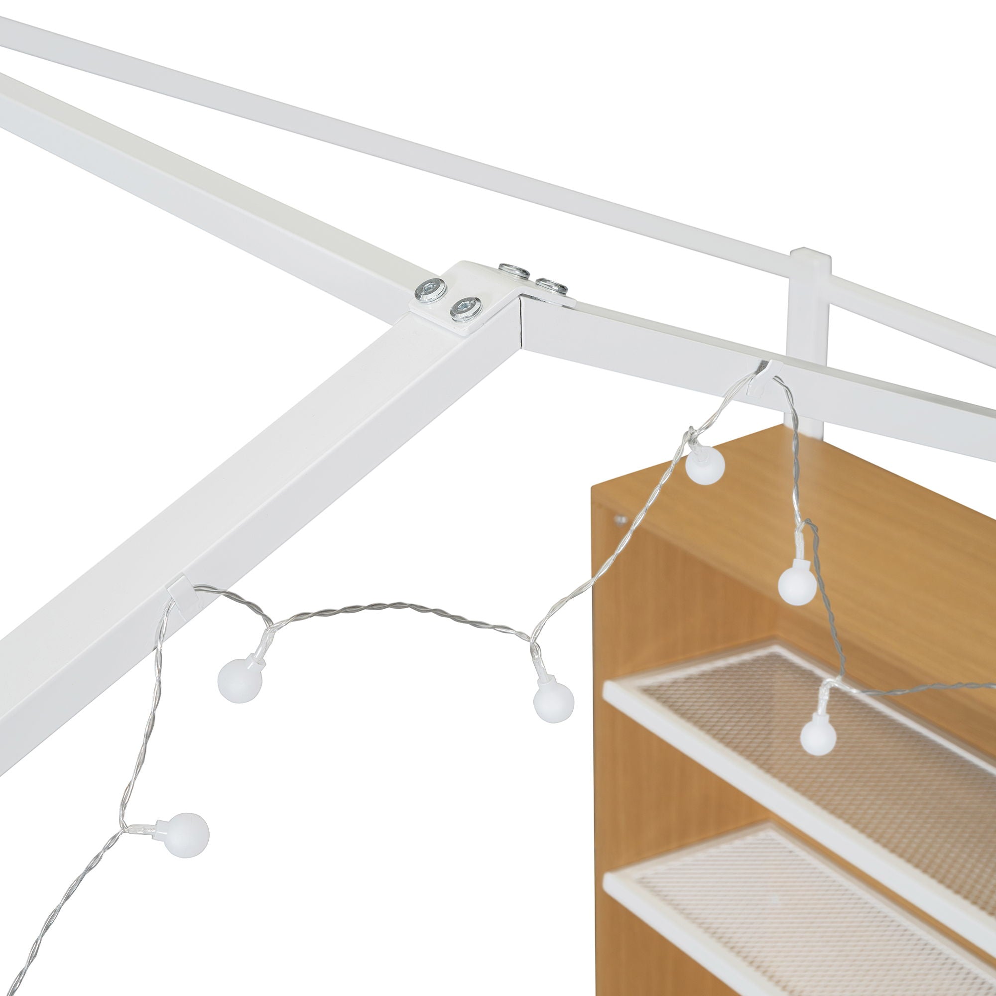 Bed House Frame With Shelves And Lights by HouseOfZazla
