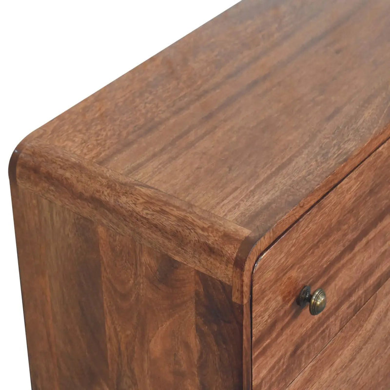 Solid Wood Curved Honey Dresser by HouseOfZazla