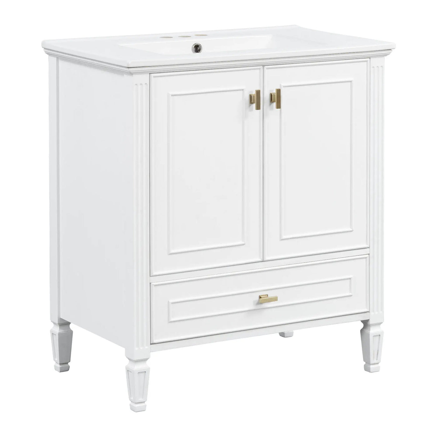 Freestanding Vanity With 1 Drawer & 2 Soft Close Doors With Door Mounted Storage by HouseOfZazla