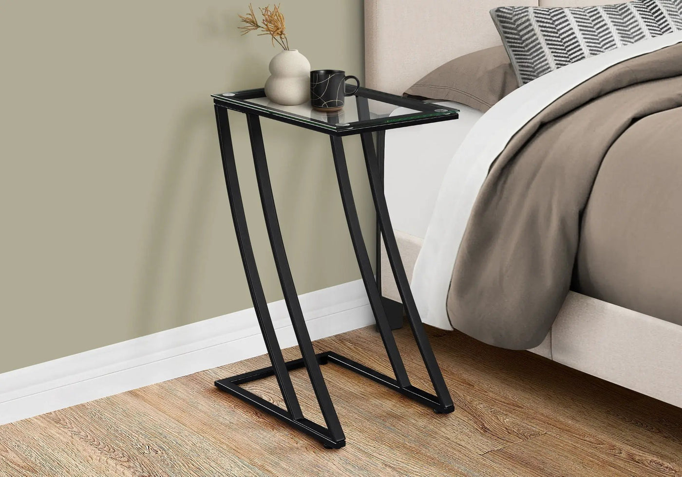 Accent Table C-Shaped with Sturdy Construction by HouseOfZazla