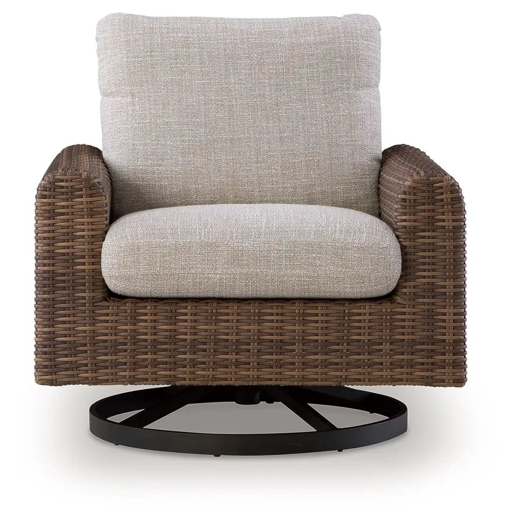 Dolan Creek - Swivel Lounge With Cushion - Gray / Brown by Unique Piece Furniture
