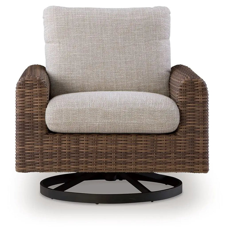 Dolan Creek - Swivel Lounge With Cushion - Gray / Brown by Unique Piece Furniture