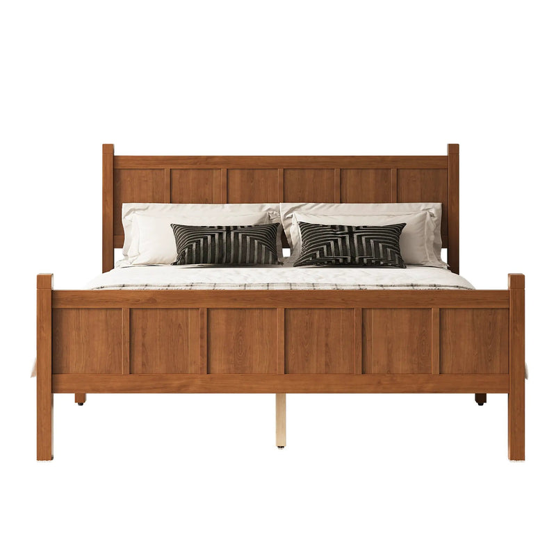 Queen Size Flat Panel Bed with Headboard & Footboard by HouseOfZazla