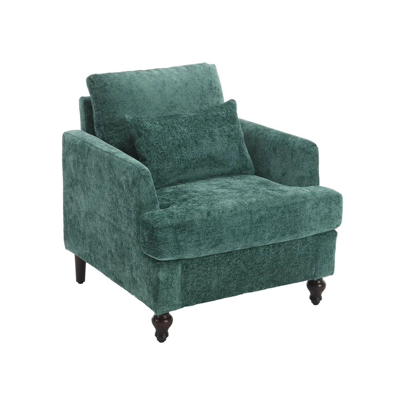 Modern Mid Century Wood Frame Armchair With Tufted Design by HouseOfZazla