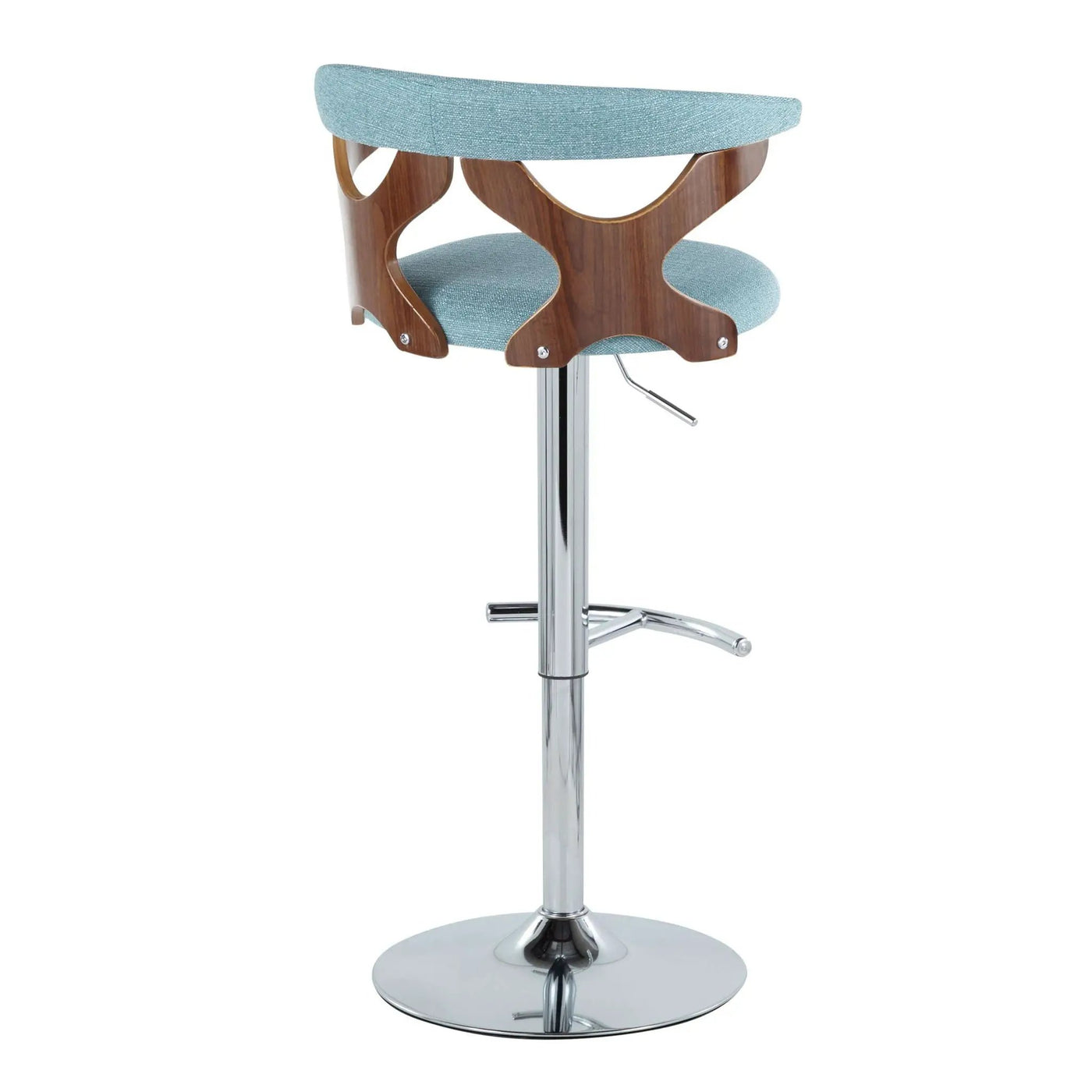 Gardenia - Mid Century Modern Adjustable Barstool With Swivel With Rounded T Footrest (Set of 2) by HouseOfZazla