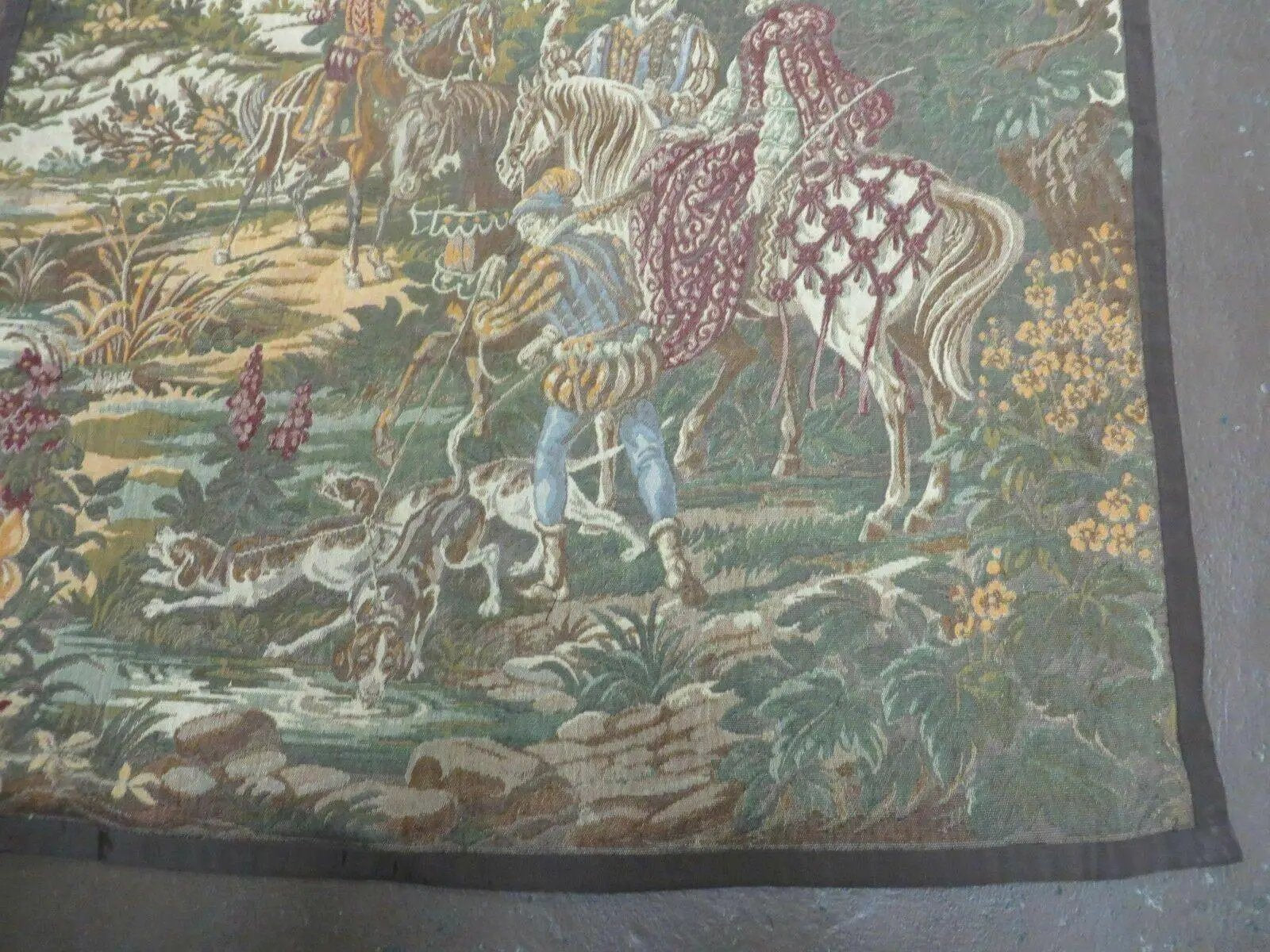 4' X 5' Vintage Tapestry Belgium Hand Loomed Victorian Nice 90f by Jewel Rugs