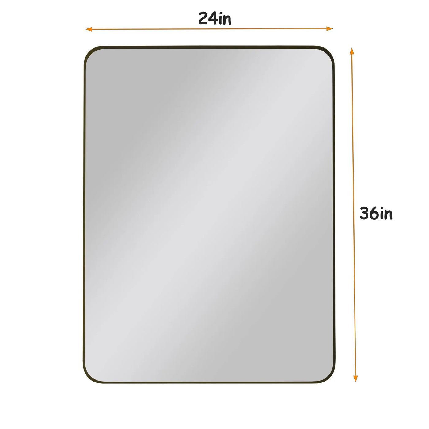 Wall Mirror Rectangular Mirror Metal Framed Mirror Vanity Mirror Dressing Mirror, For Bathroom, Living Room, Bedroom by HouseOfZazla