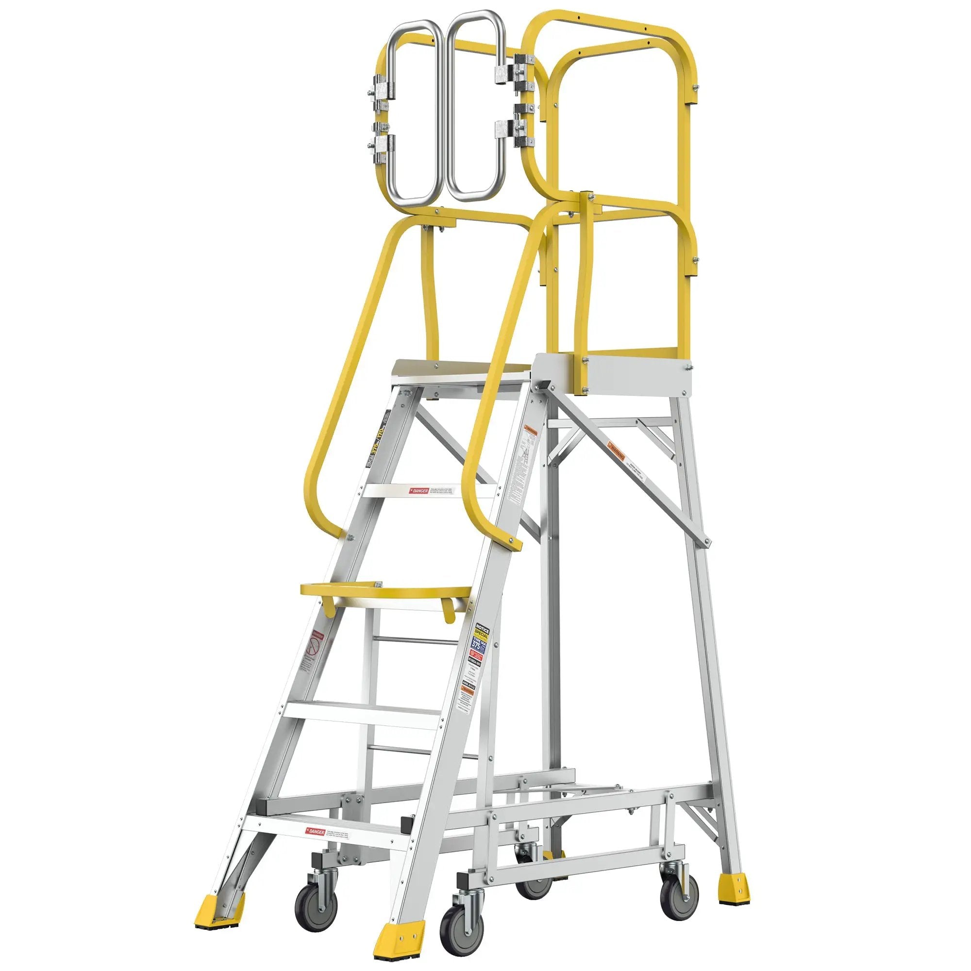 5 Step 375lbs Aluminum Rolling Platform Ladder by HouseOfZazla