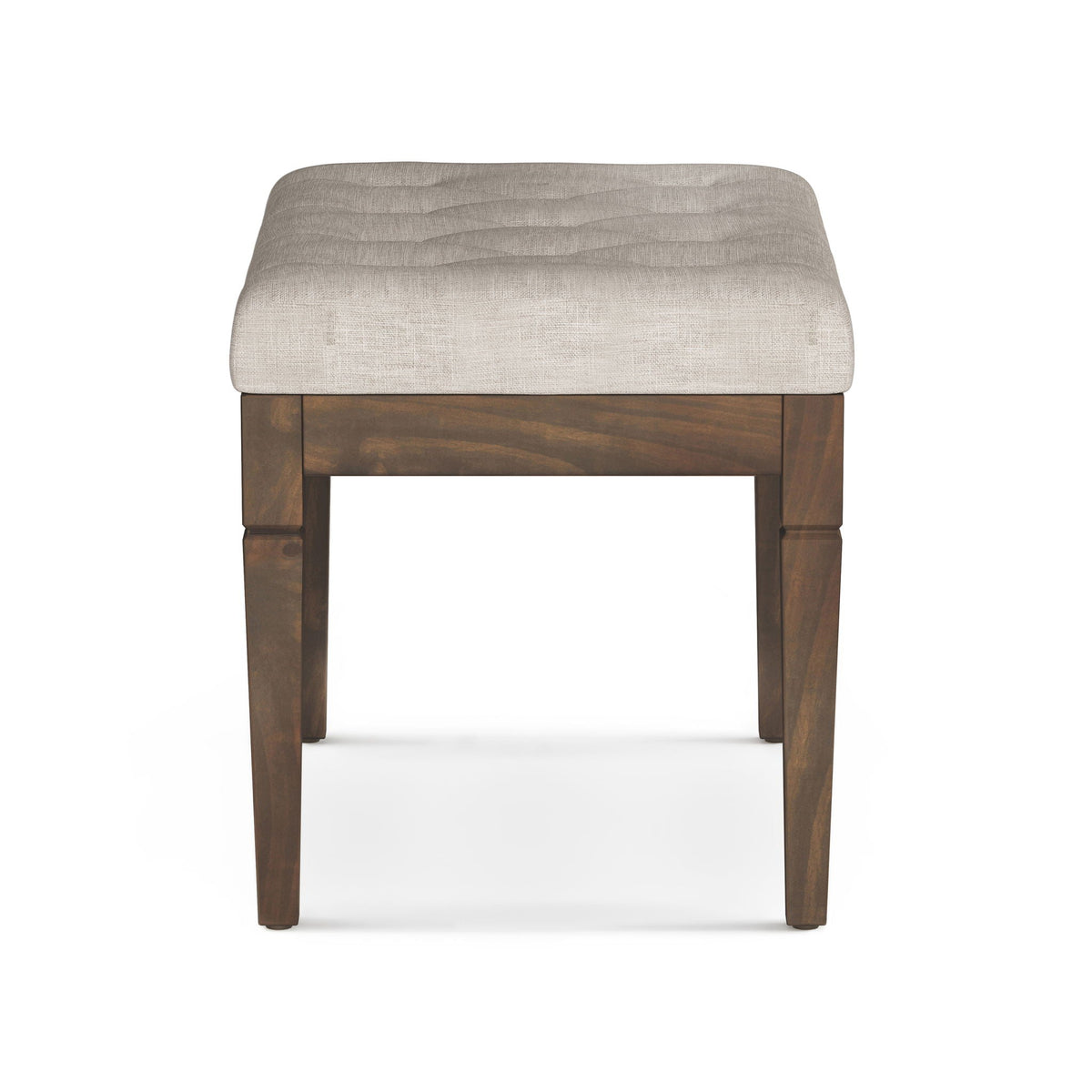 Upholstered Tufted Ottoman Bench with Solid Wood Base - Multiple Colors, photo 20 of 26