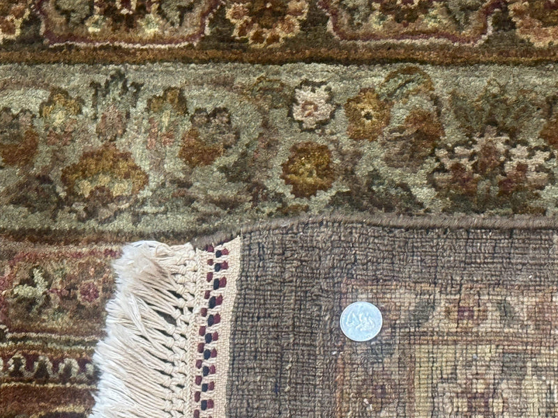 Large Indian Wool Rug 12x14, Wool Handmade Panel Design Carpet, Traditional, Palace Size by Jewel Rugs
