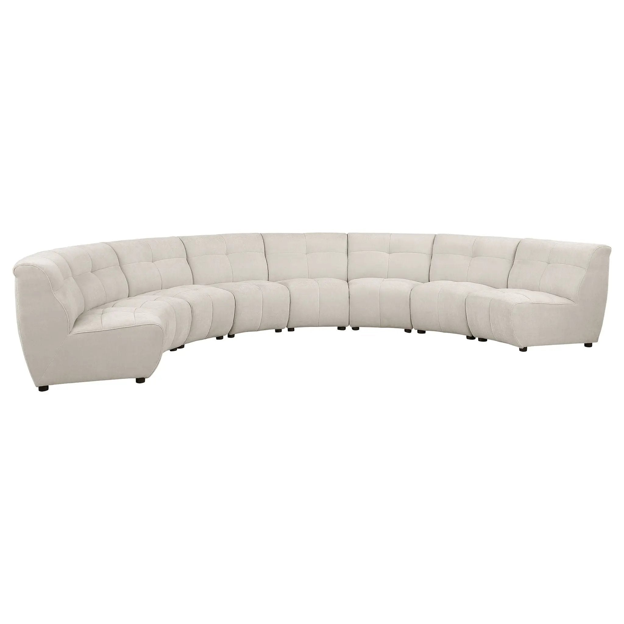 Charlotte 8-piece Upholstered Modular Sectional Sofa Ivory by Unique Piece Furniture