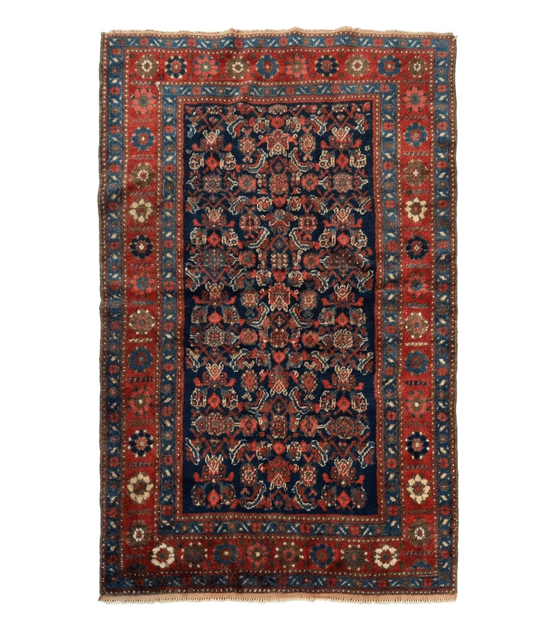 Antique Persian Tribal Rug 4x6, Kurdish Rug by Jewel Rugs