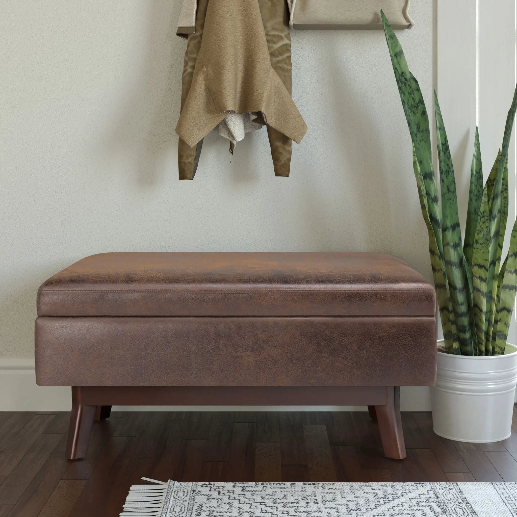 Owen - Upholstered Rectangular Storage Ottoman by HouseOfZazla