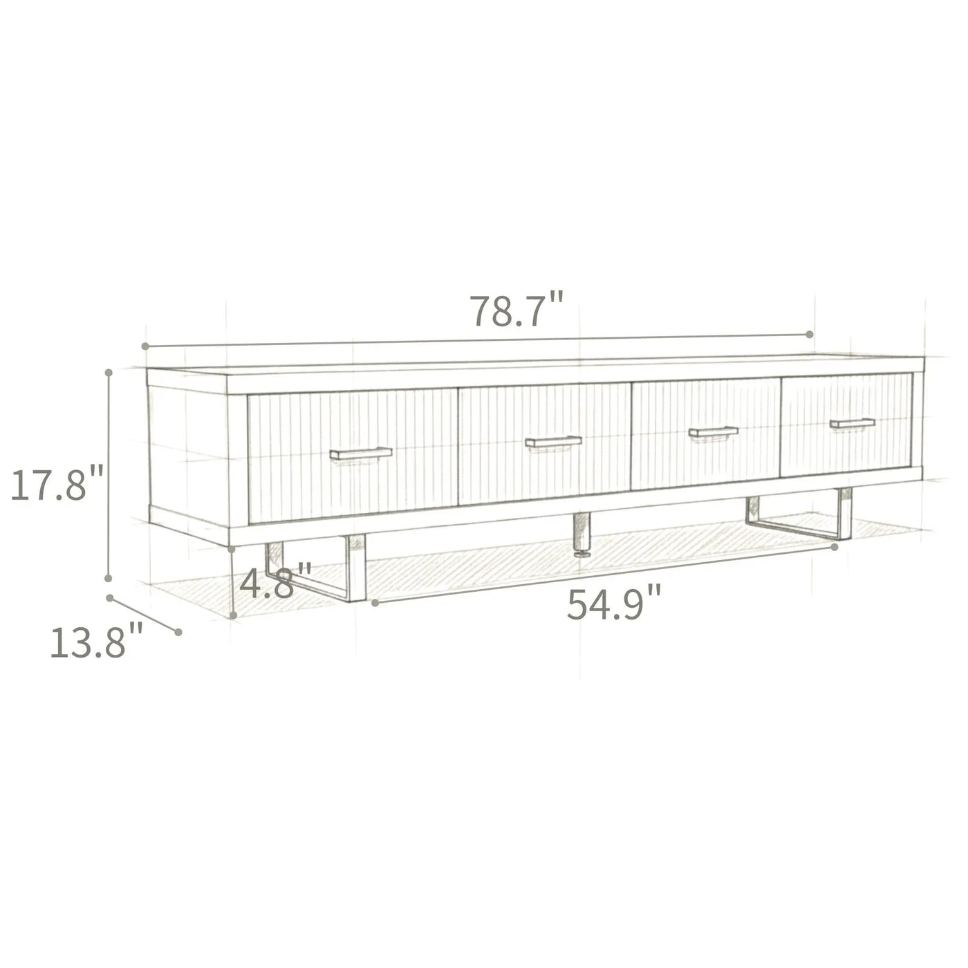 TV Stand With Slatted Drawers by HouseOfZazla