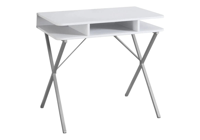 Computer Desk For Home Office, Laptop, Storage Shelves, Modern Convenient Design - White by Unique Piece Furniture
