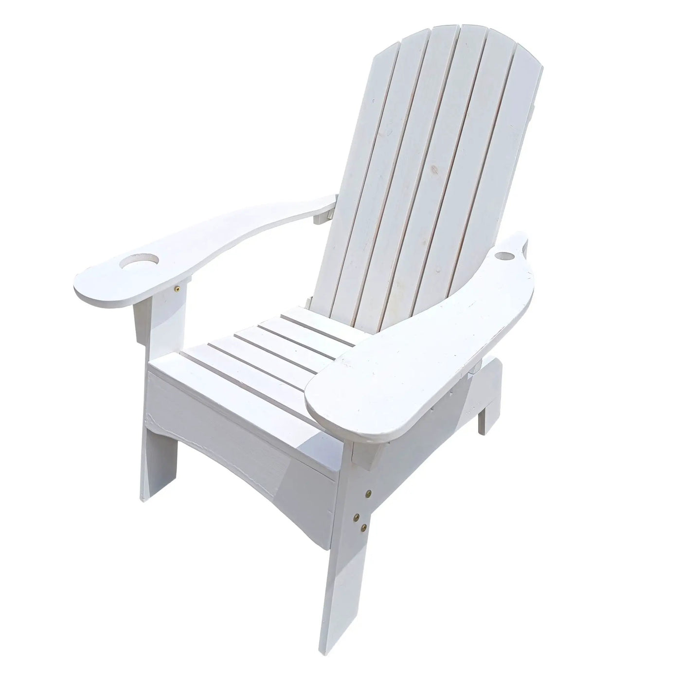 Outdoor Or Indoor Wood Adirondack Chair With An Hole To Hold Umbrella, On The Arm by HouseOfZazla