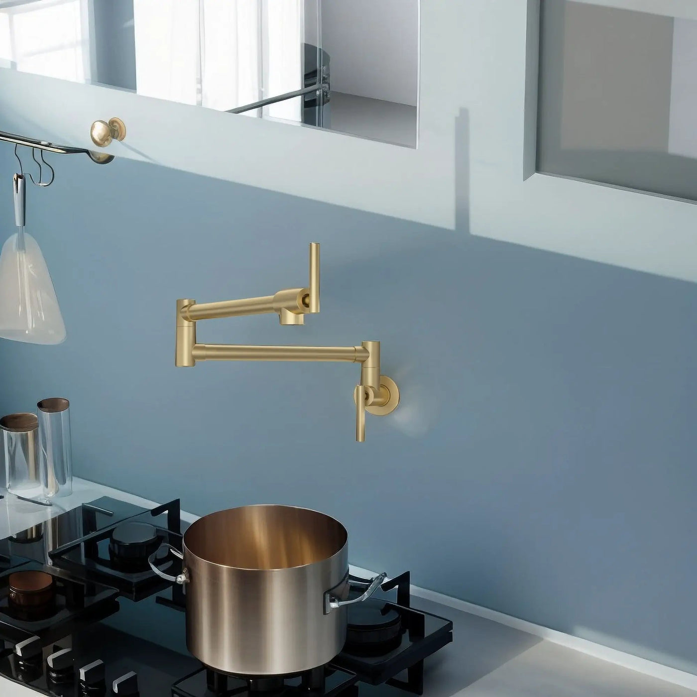 Modern Design Wall Mount Pot Filler Faucet Folding Stretchable by HouseOfZazla