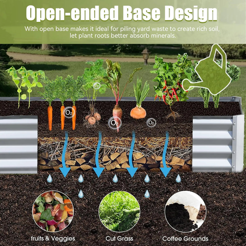 6x3x1ft Galvanized Raised Garden Bed by HouseOfZazla