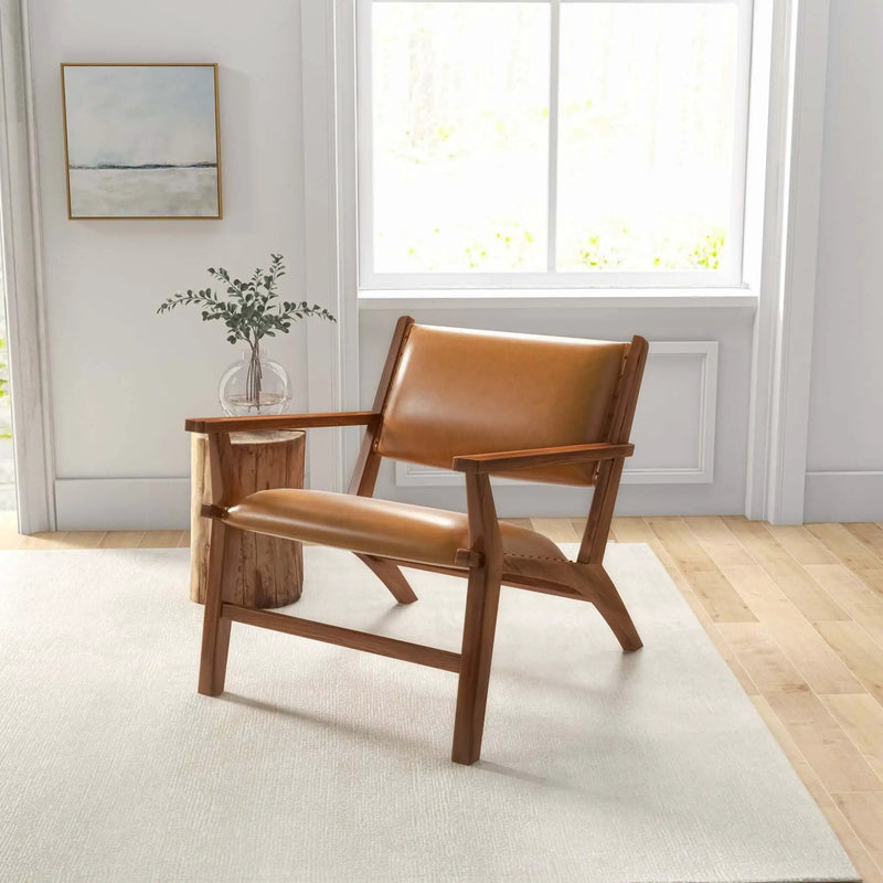 Hendrix - Antique Arm Chair - Brown / Rustic / Tan by HouseOfZazla