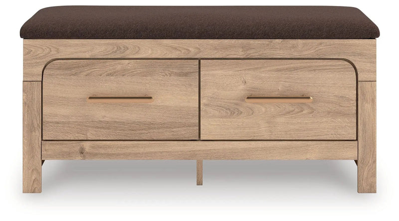 Kinlanni - Bedroom Upholstered Storage Bench - Tan / Brown by Unique Piece Furniture