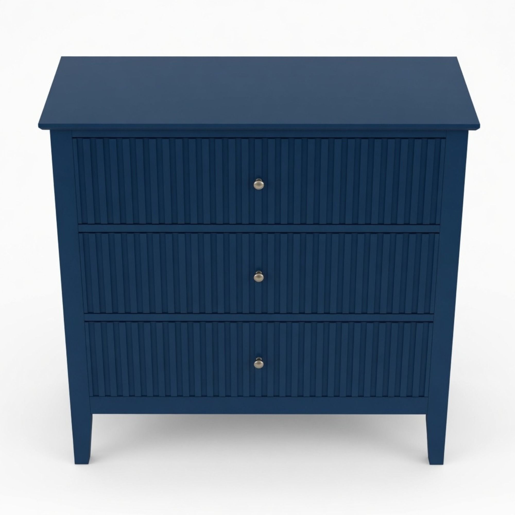 Fluted 3 Drawer Nightstand With Soft Close Slides by HouseOfZazla
