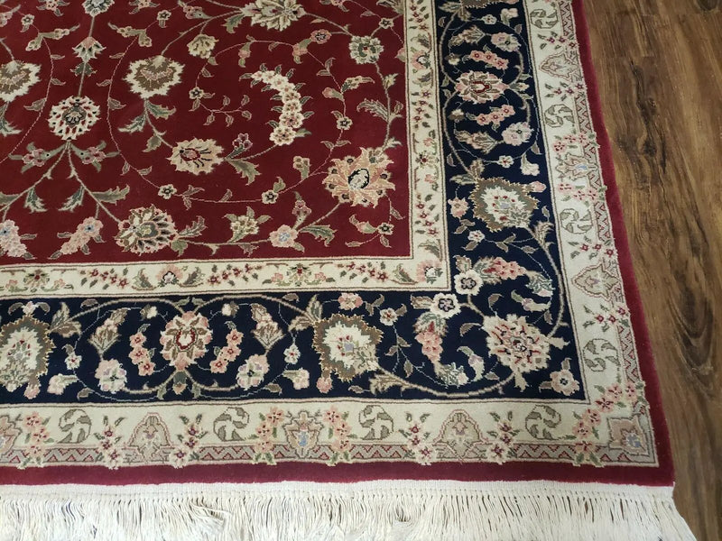 6' X 9' Vintage Fine Oriental Floral Handmade Wool Rug Vegetable Dyes Red Nice by Jewel Rugs