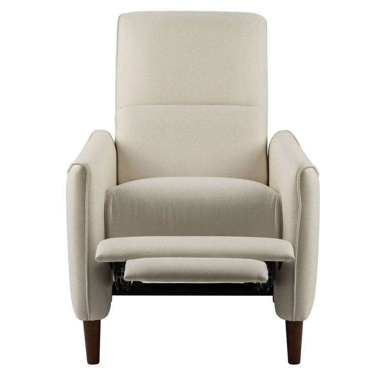 Upholstered Push Recliner Chair With Rubber Wood Legs For Living Room by Unique Piece Furniture