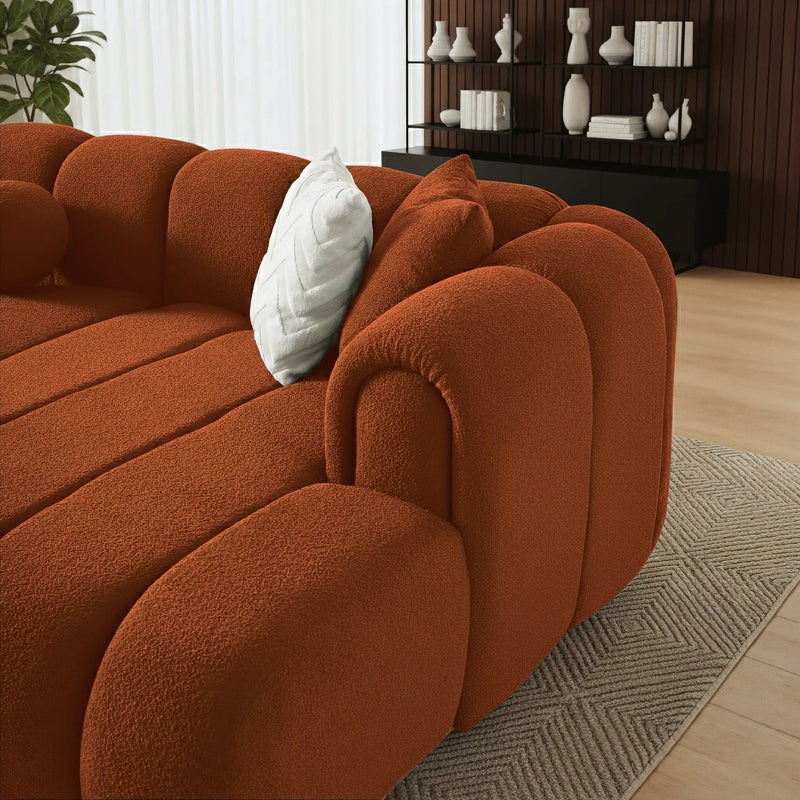 Beatrice Modern Tufted Sectional - Burnt by HouseOfZazla